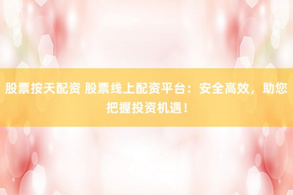 股票按天配資 股票線上配資平臺(tái)：安全高效，助您把握投資機(jī)遇！