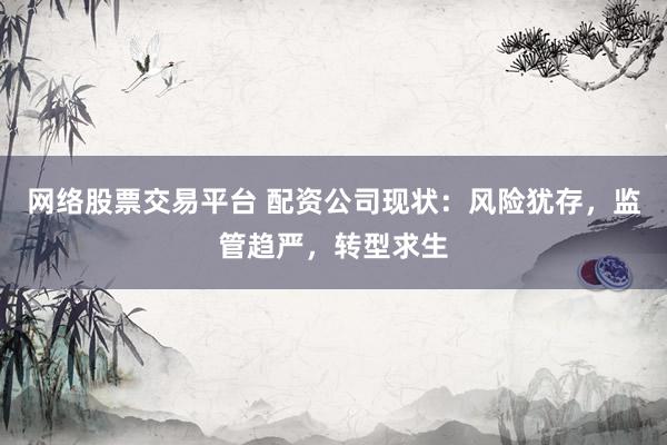 網(wǎng)絡(luò)股票交易平臺(tái) 配資公司現(xiàn)狀：風(fēng)險(xiǎn)猶存，監(jiān)管趨嚴(yán)，轉(zhuǎn)型求生