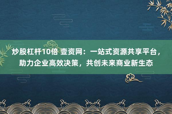炒股杠桿10倍 壹資網(wǎng)：一站式資源共享平臺(tái)，助力企業(yè)高效決策，共創(chuàng)未來(lái)商業(yè)新生態(tài)