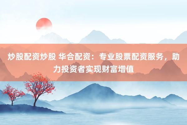 炒股配資炒股 華合配資：專業(yè)股票配資服務(wù)，助力投資者實(shí)現(xiàn)財(cái)富增值