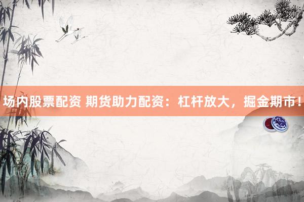 場(chǎng)內(nèi)股票配資 期貨助力配資：杠桿放大，掘金期市！